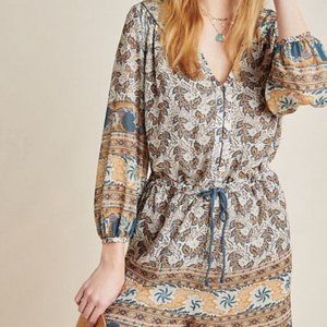 Anthro Long Sleeve Floral Romper